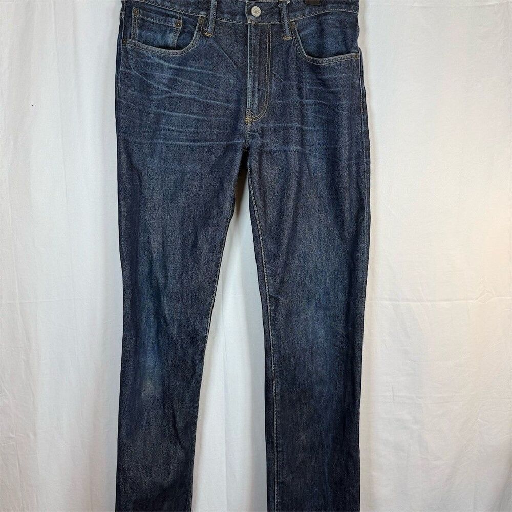 Gap 1969 Straight Fit Jeans Mens Size Blue 5-Pocket 30 x 34 Preowned